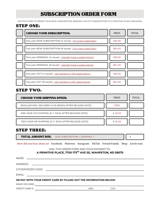I have a Current Subscription: Renew my Subscription