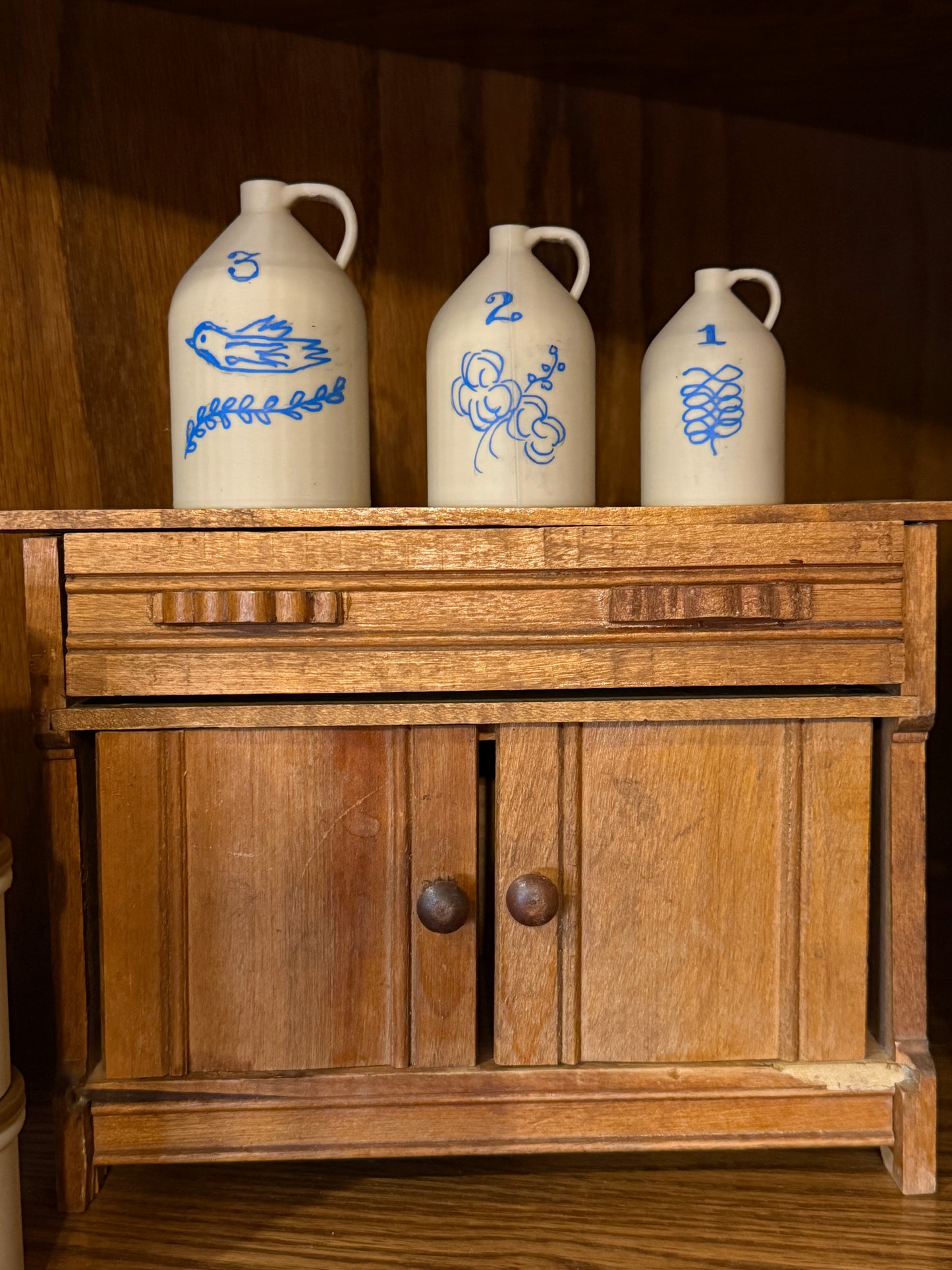 Set of 3 Faux Stoneware Jugs