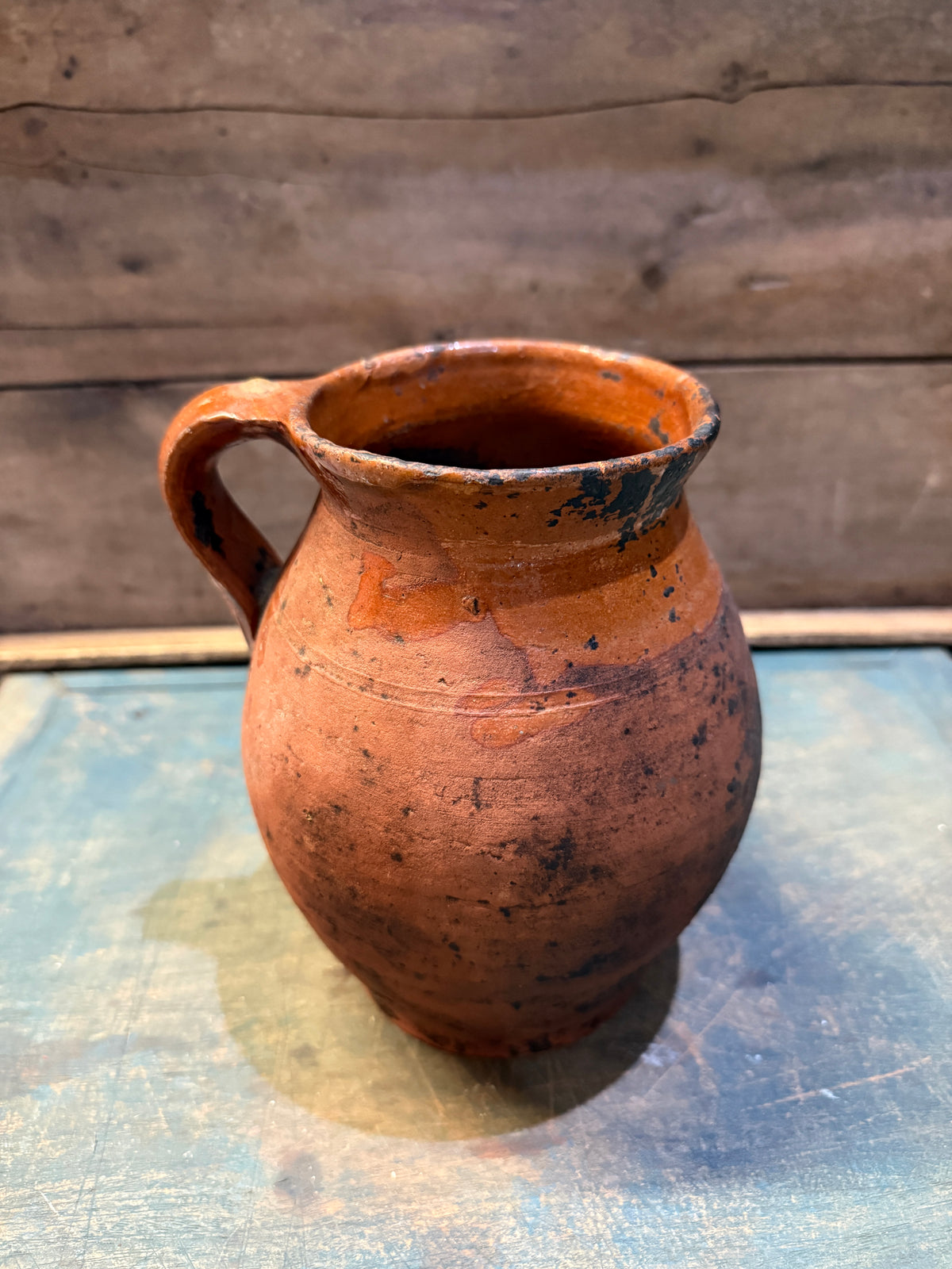 Mid-1800s Redware Pitcher