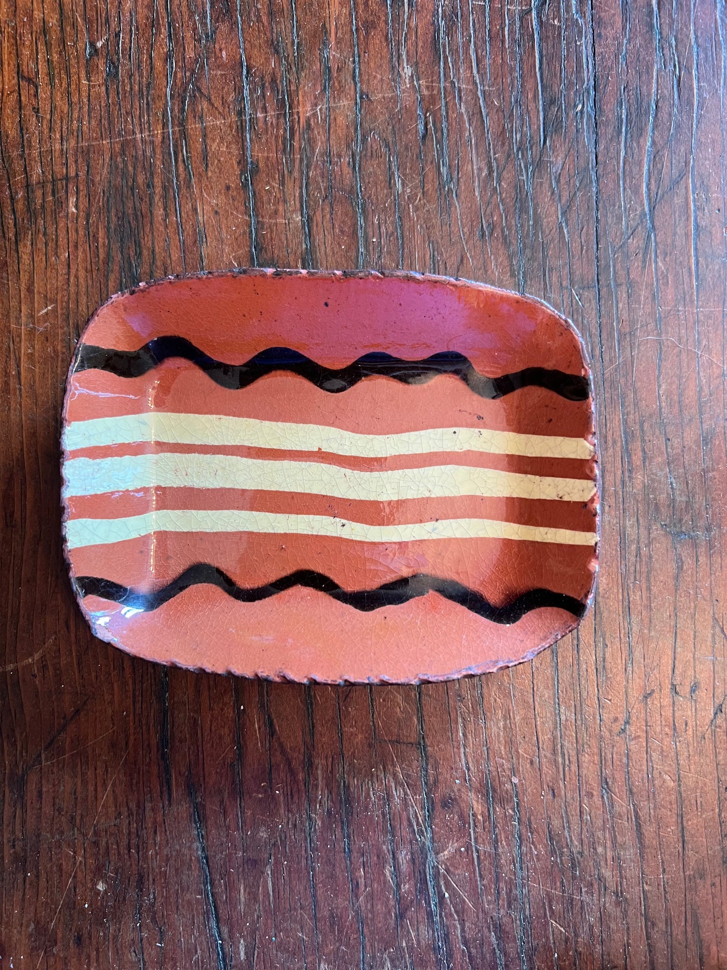 Small Redware Dish by Turtle Creek Pottery