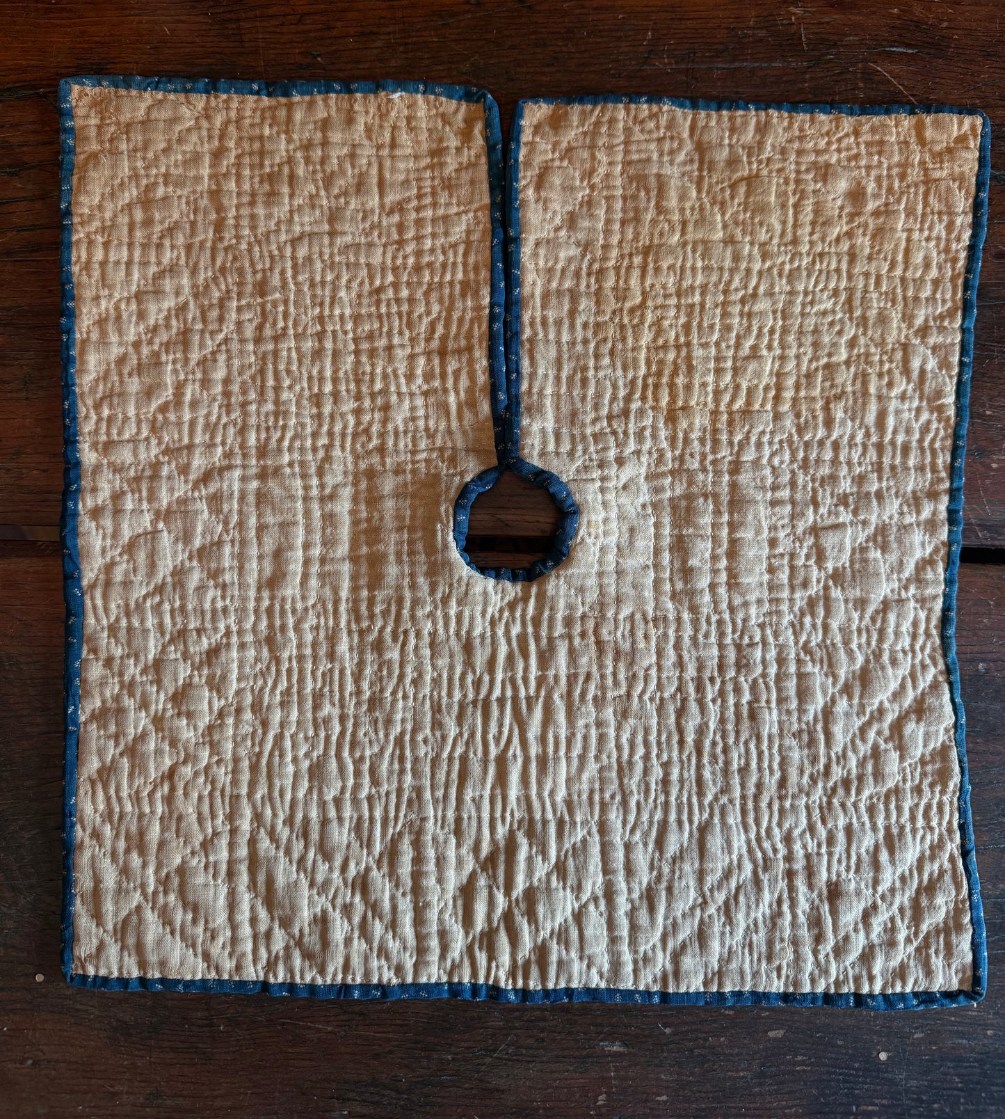 Rare Early 1800s Feather Tree Skirt - 15”