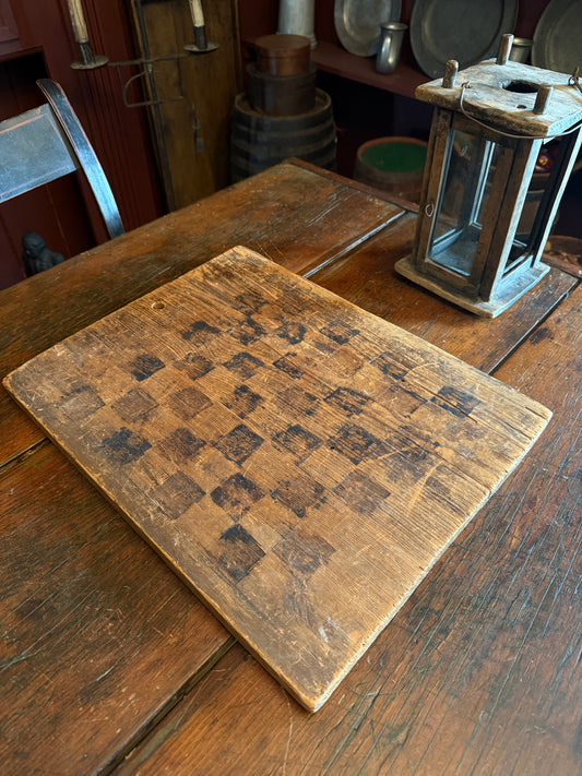 1800s Antique Wooden Checkerboard
