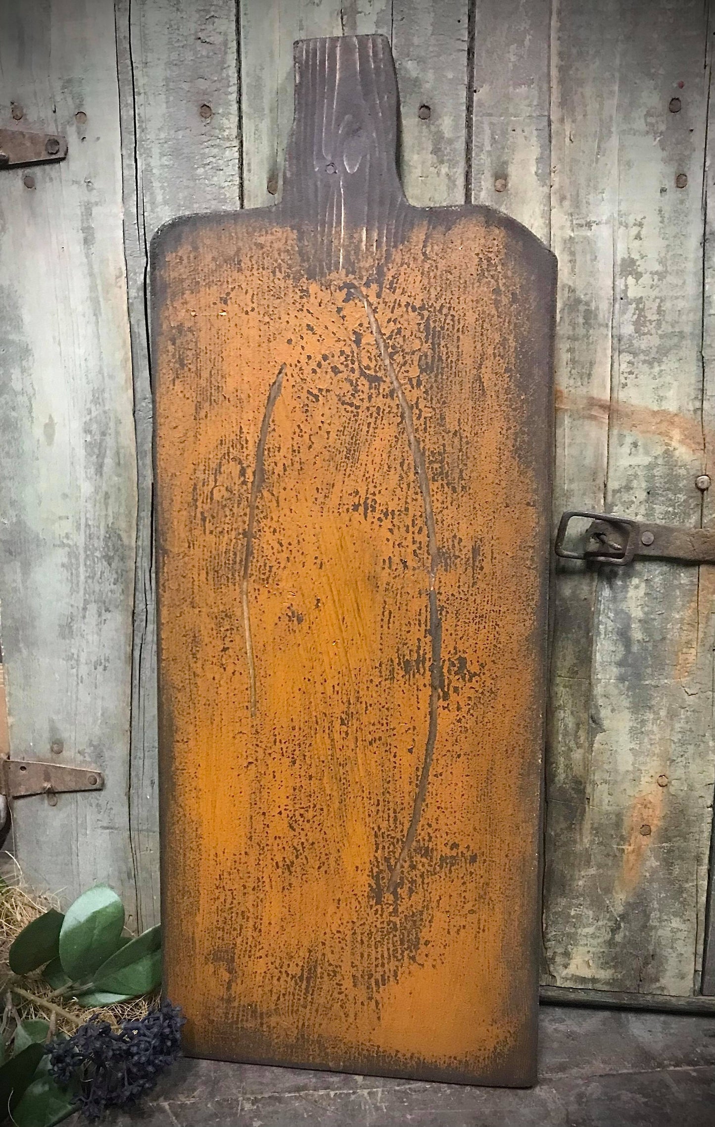 Tall Wooden Pumpkin