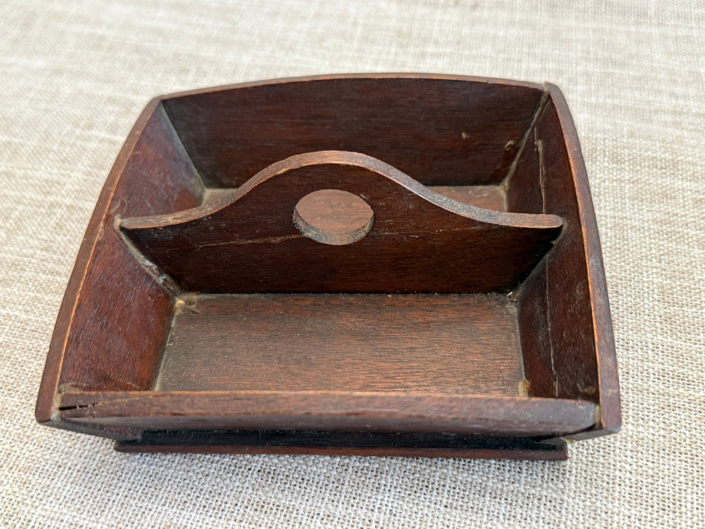 5” Miniature Wooden Tote with Repair