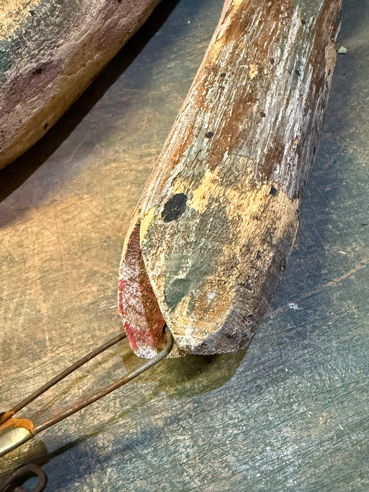 Antique Hand-Carved Fish Stringer