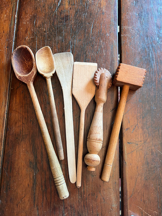 Set of 6 Wooden Spoon/Utensil - Lot B