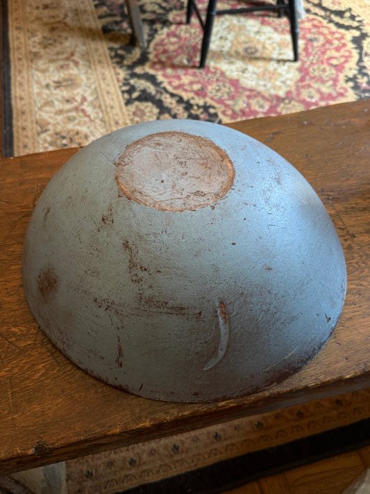 Reproduction Wooden Bowl by Primitiques in Robin’s Egg Blue