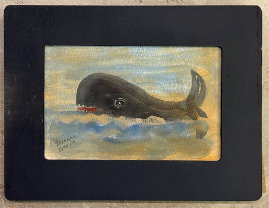 Barbara Irwin Folk Art Whale Painting