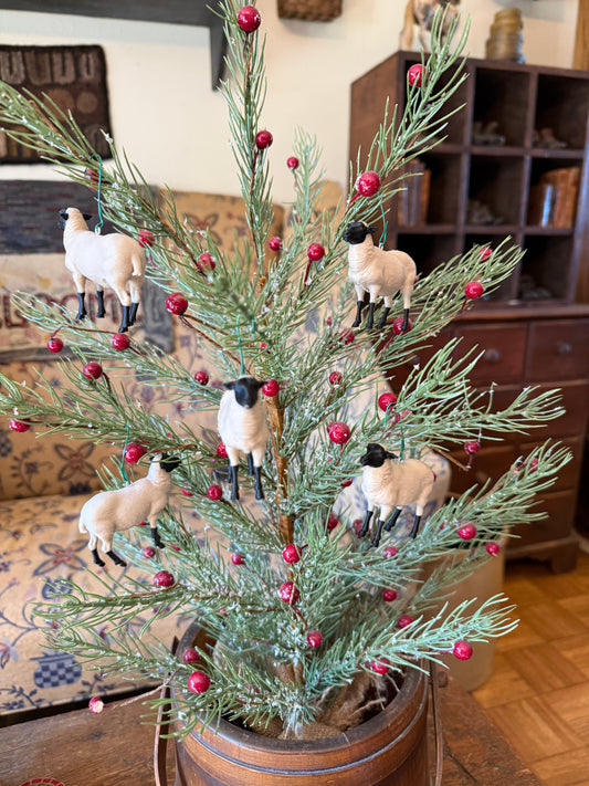Flock of Sheep — Set of 5 Sheep Ornaments