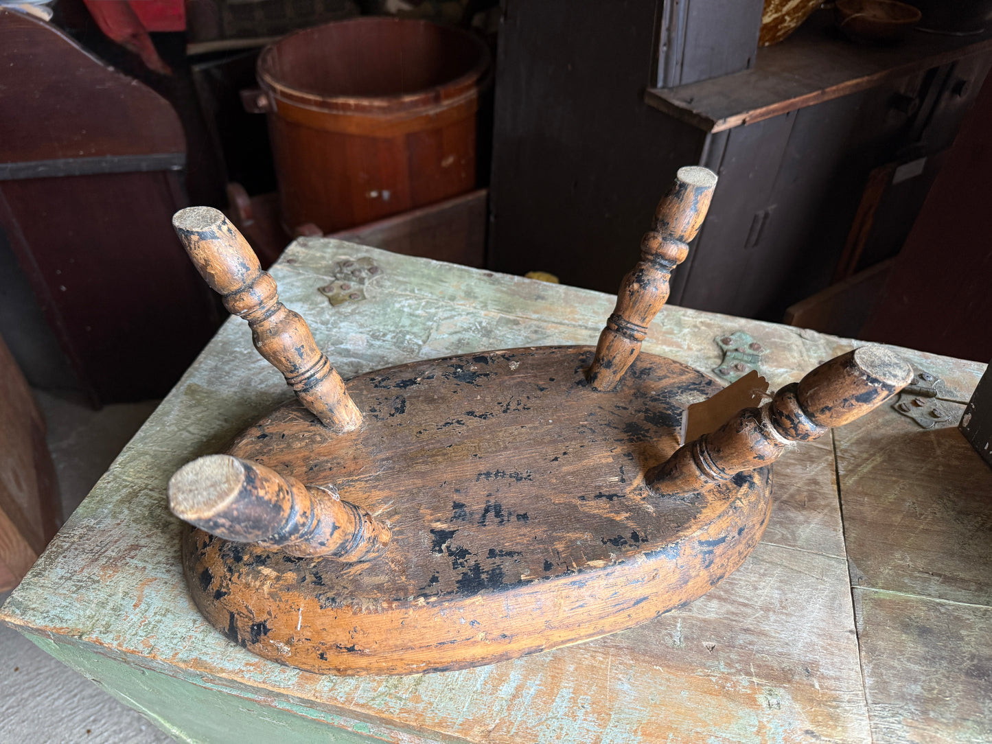 Mid to Late 1800s Antique Cricket Stool