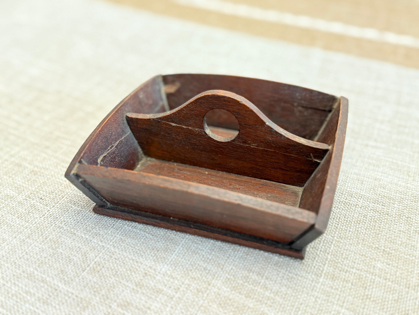 5” Miniature Wooden Tote with Repair