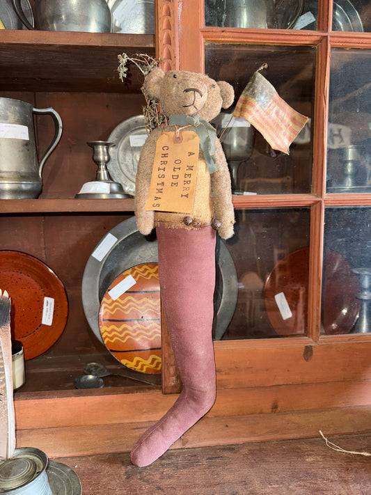 Handmade Bear in Stocking