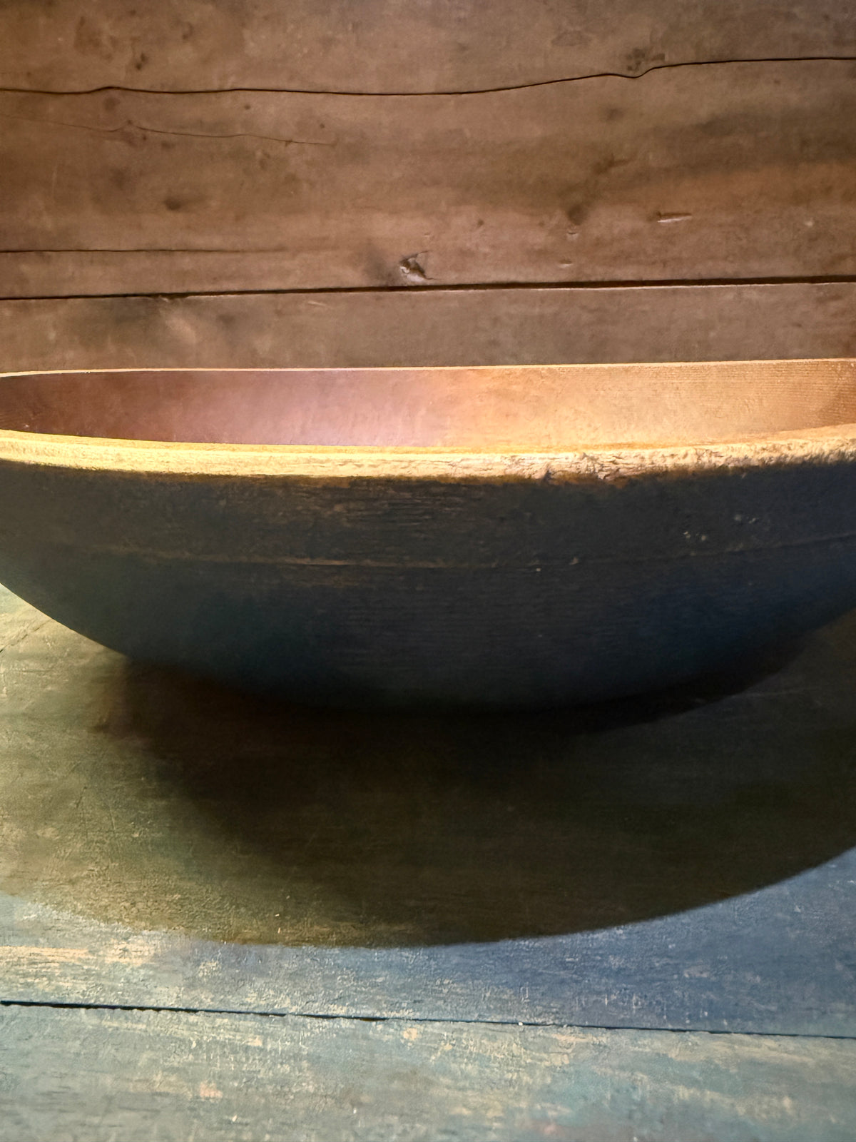 Blue Painted Bowl ~ Old Bowl/New Paint