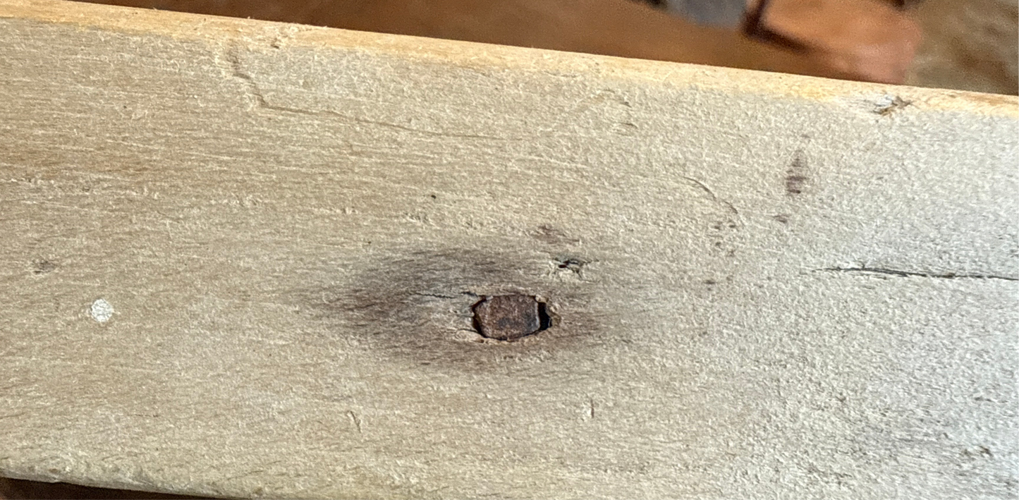 Early Wooden Salesman Sample Washboard “Little Daisy” with Square Nail Construction