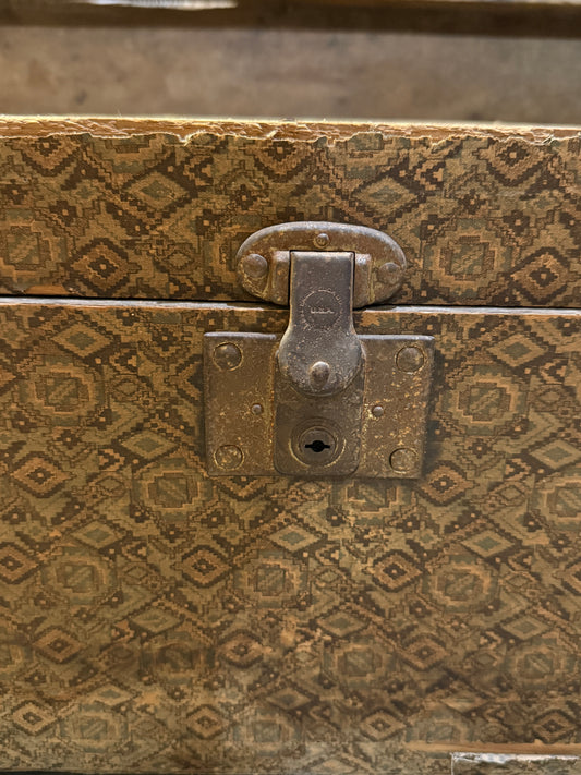 Antique Wallpaper-Covered Box