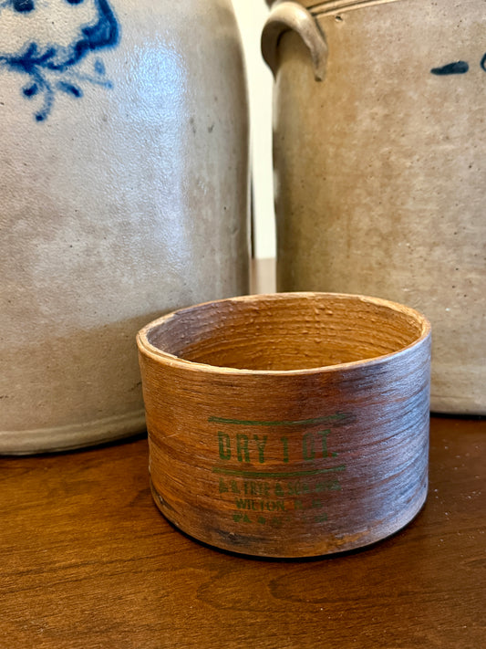 1 Qt. Frye & Son Wooden Dry Measure
