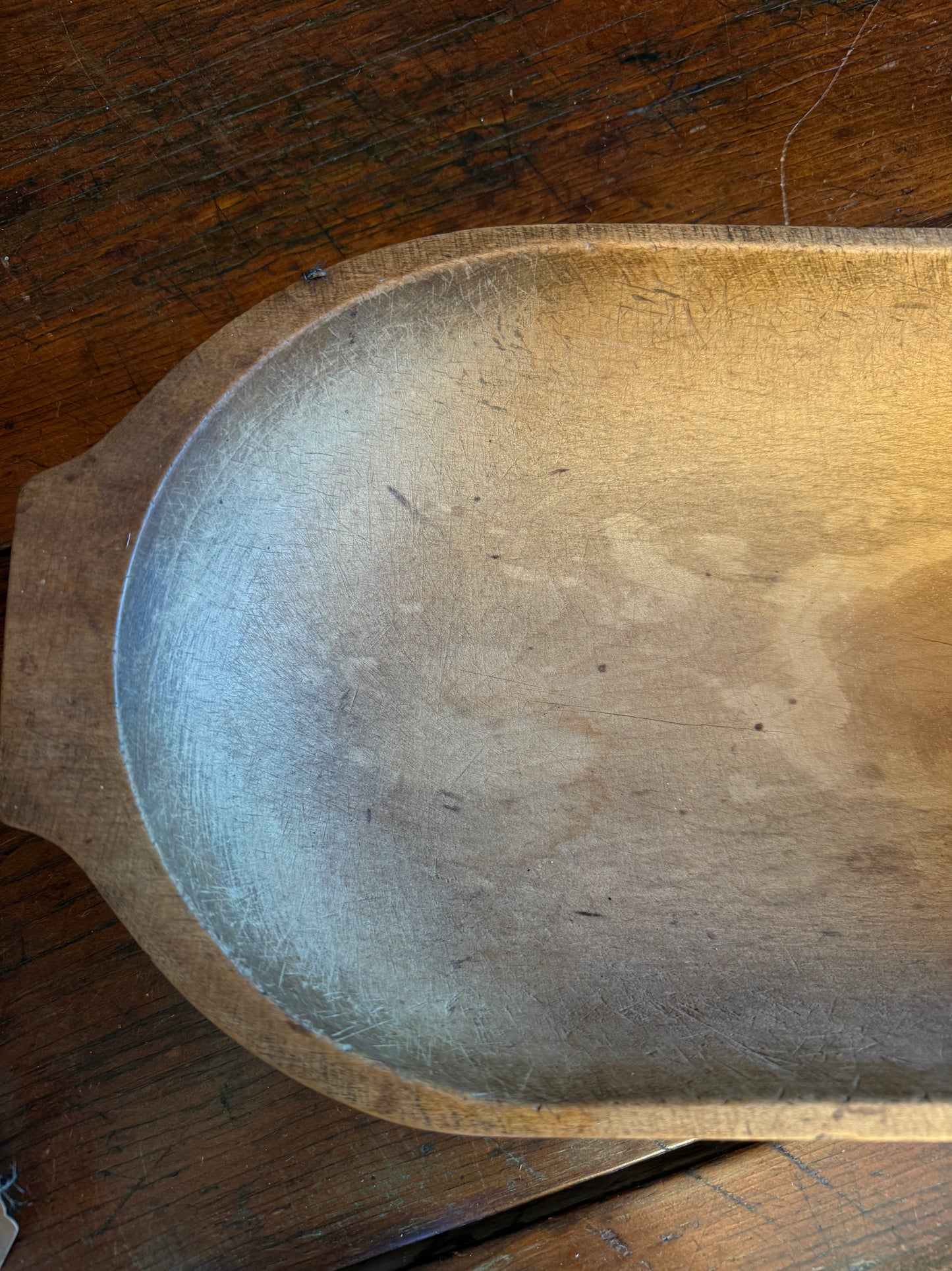 Early Wooden Trencher/Dough Bowl