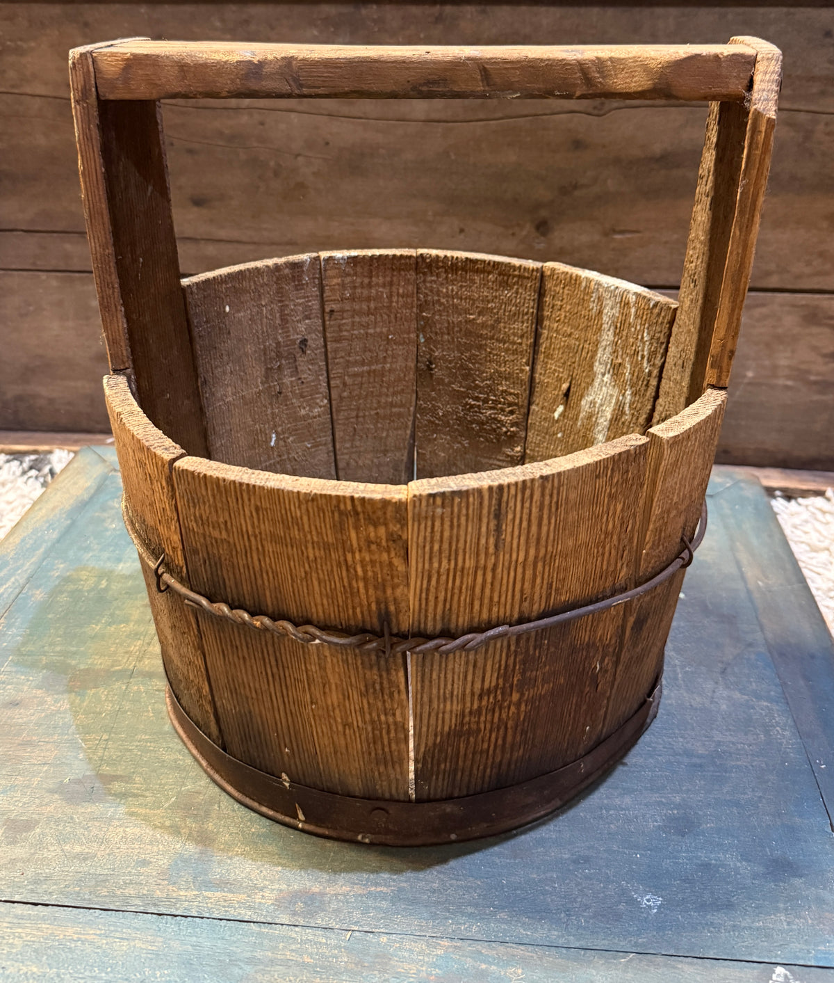 Early Make-Do Nail Keg Bucket ~ Youngstown, Ohio
