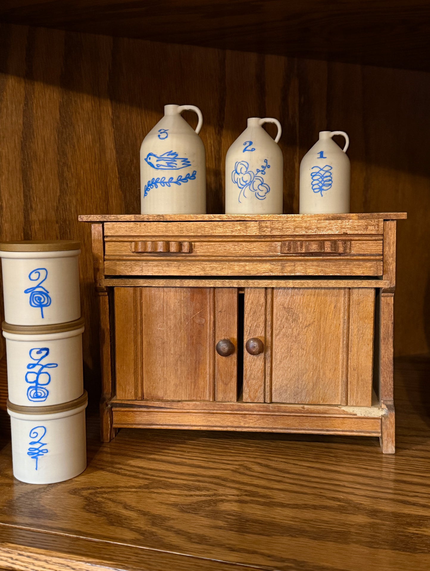 Set of 3 Faux Stoneware Jugs