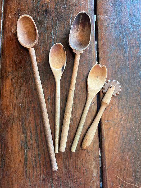 Set of 5 Wooden Spoon/Utensil- Lot A