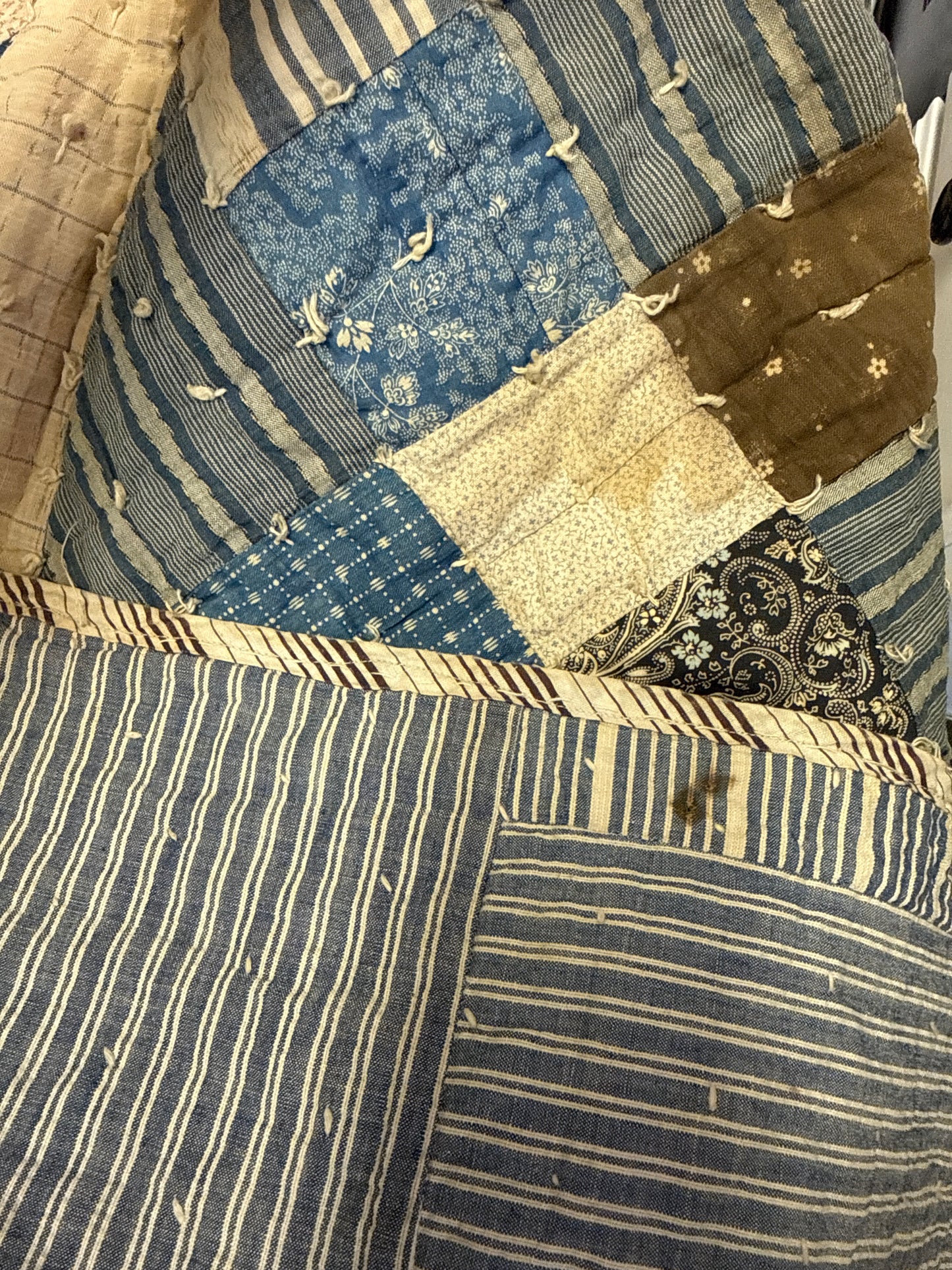 Red, White & Blue Crib Quilt ~ Late 1880s
