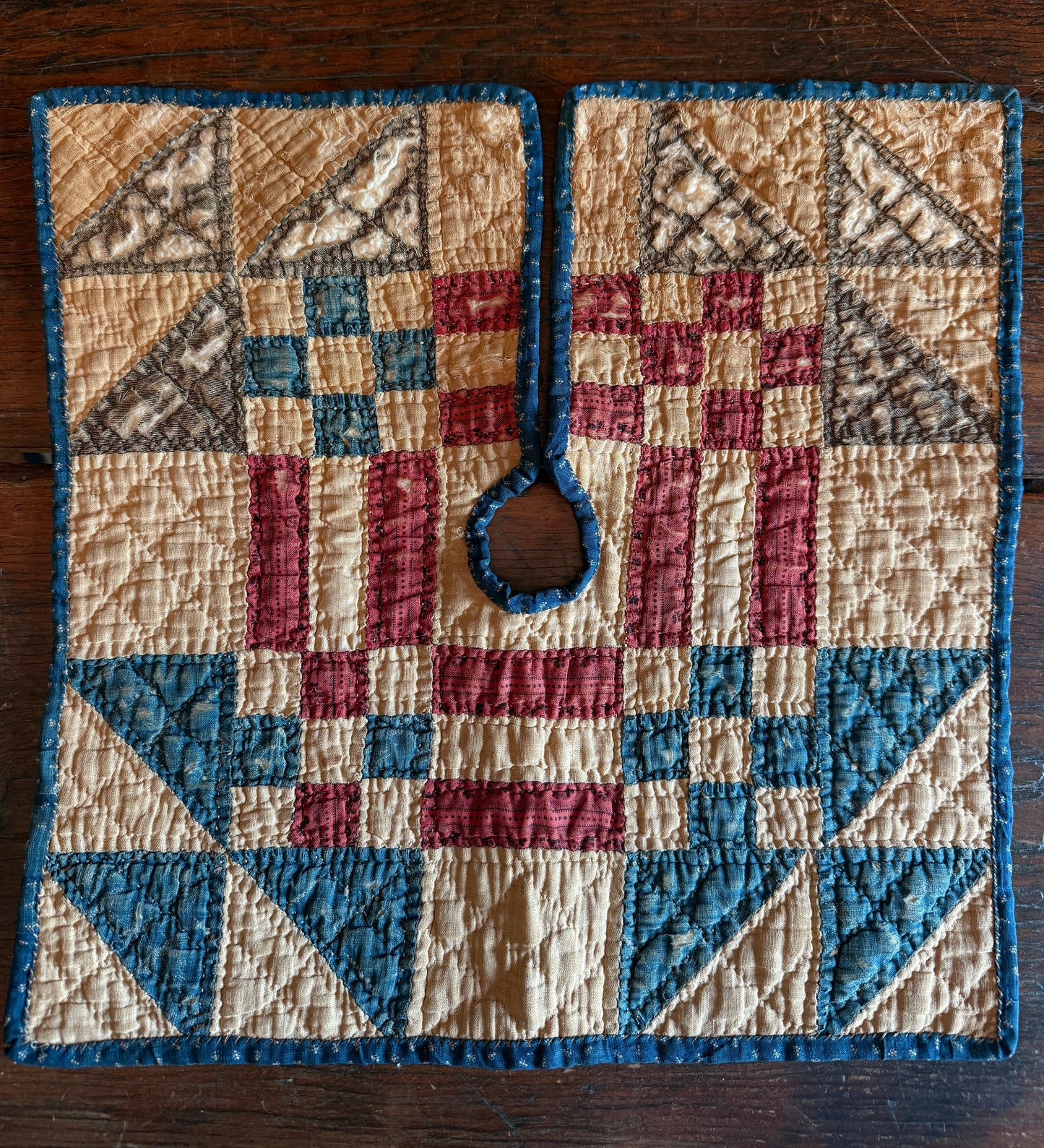 Rare Early 1800s Feather Tree Skirt - 15”