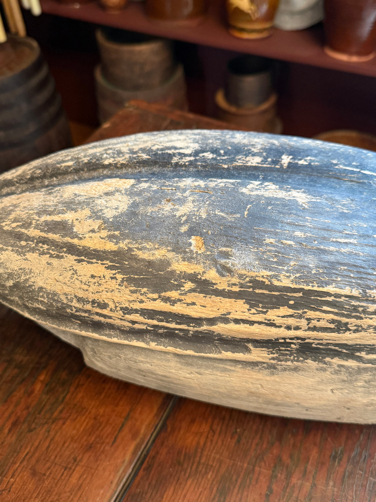 Large Antique Goose Decoy ~ 20” long (28” long with head extended)