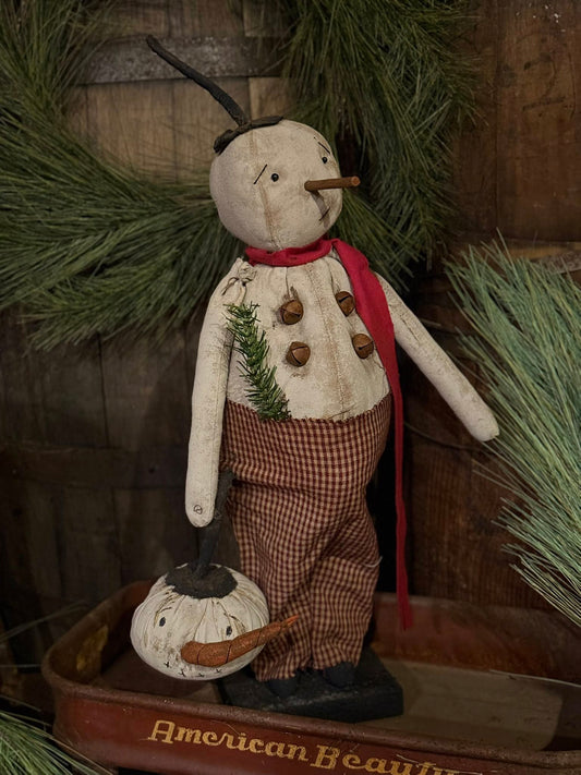 Handmade Lou the Snowman Doll