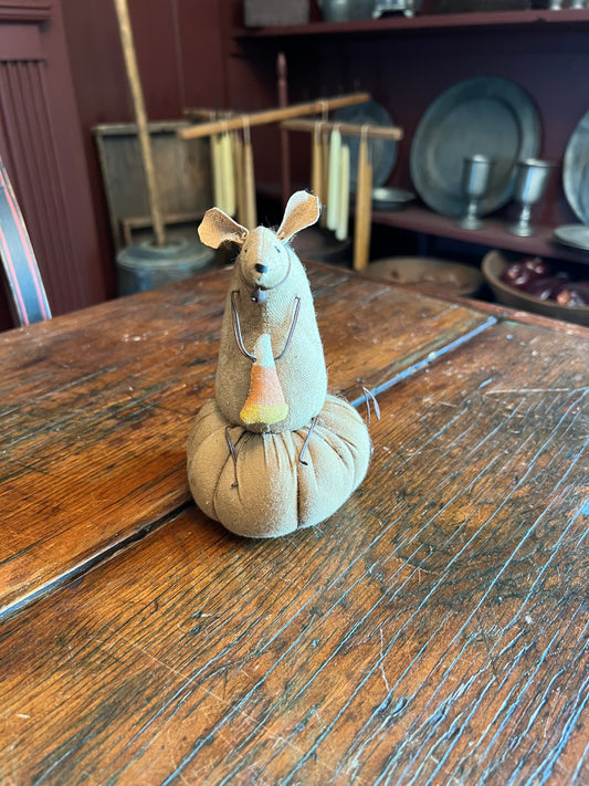Primitive Mouse Pin Cushion with Candy Corn (2 available)