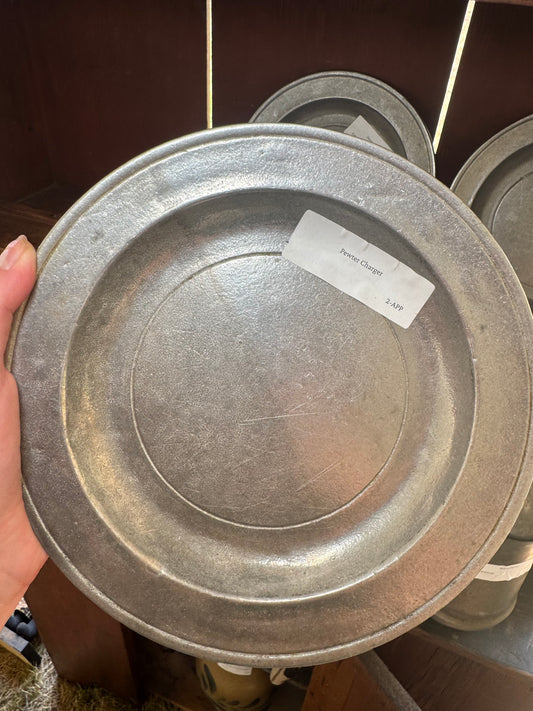 9” Pewter Plate/Charger