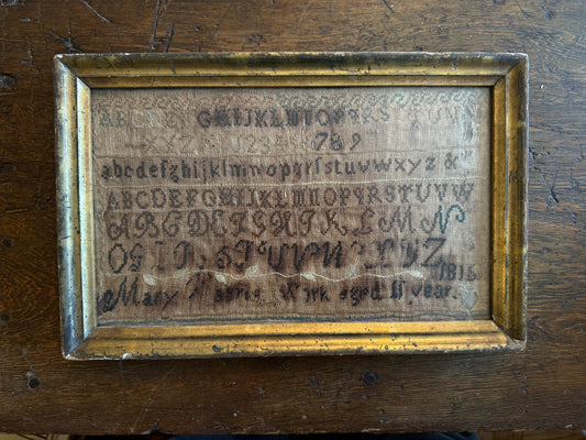 1815 Signed & Dated Sampler