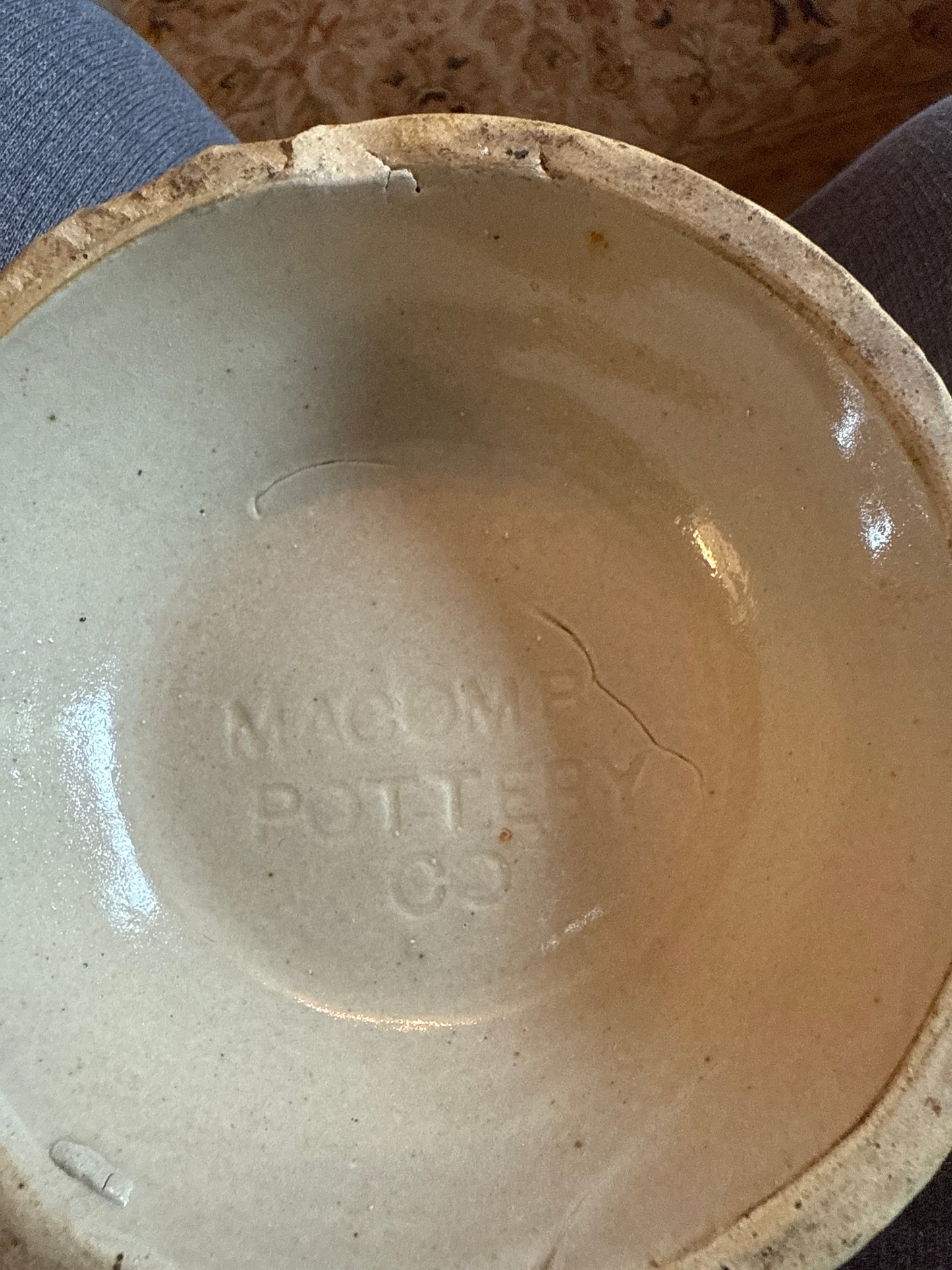 Antique Salt-glaze Stoneware Ink or Paste Jar