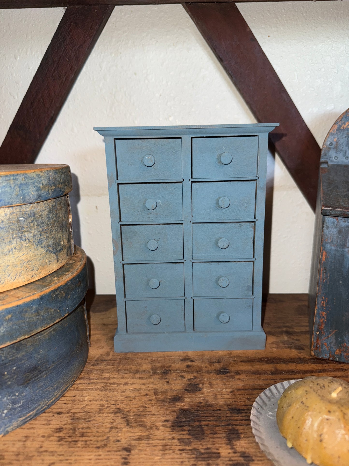 10-Drawer Reproduction Apothecary (available in blue, black and black walnut)