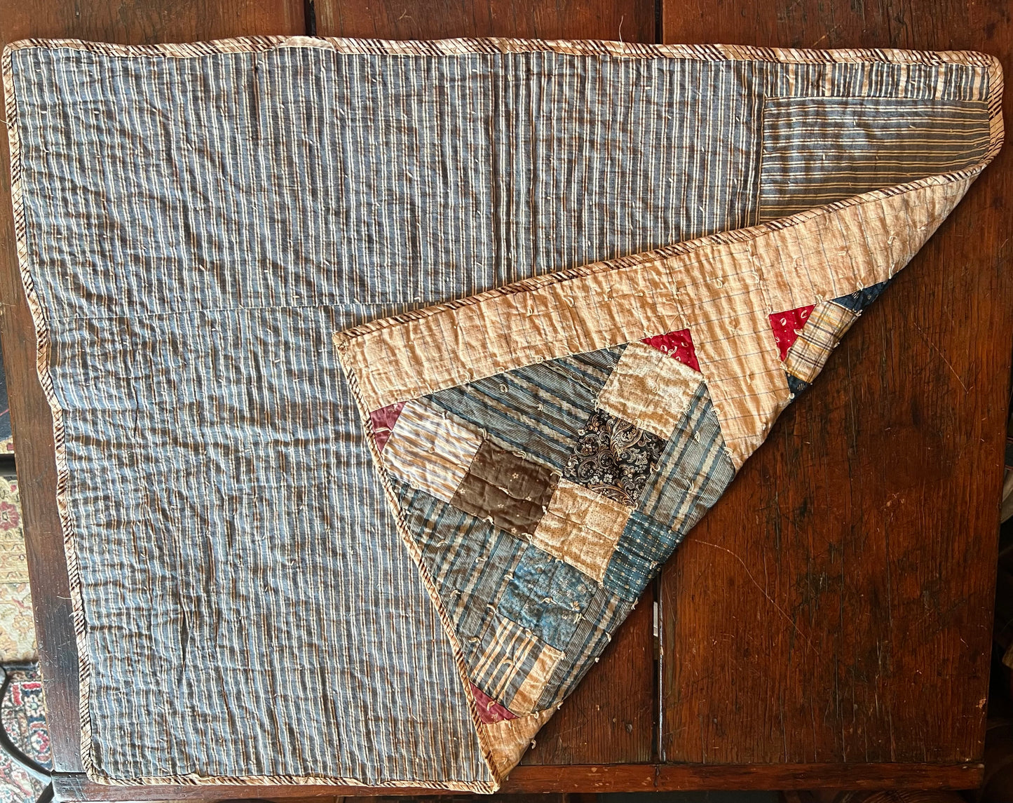 Red, White & Blue Crib Quilt ~ Late 1880s