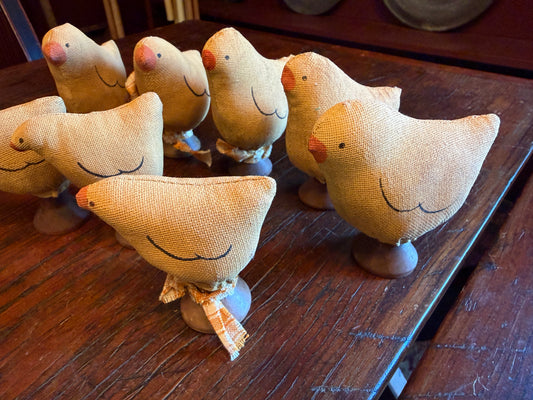 Set of 8 Primitive Chicks
