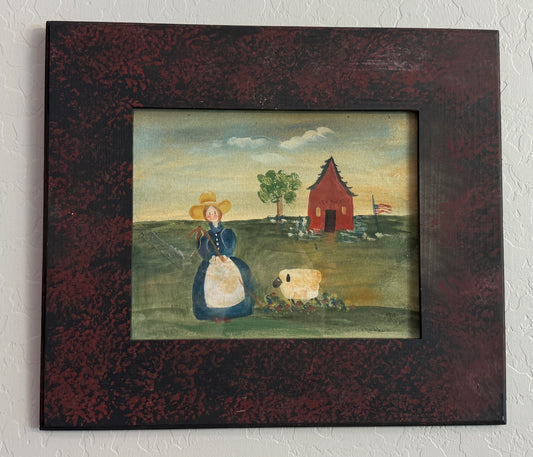 Barbara Irwin “Little Bo Peep” Folk Art Painting