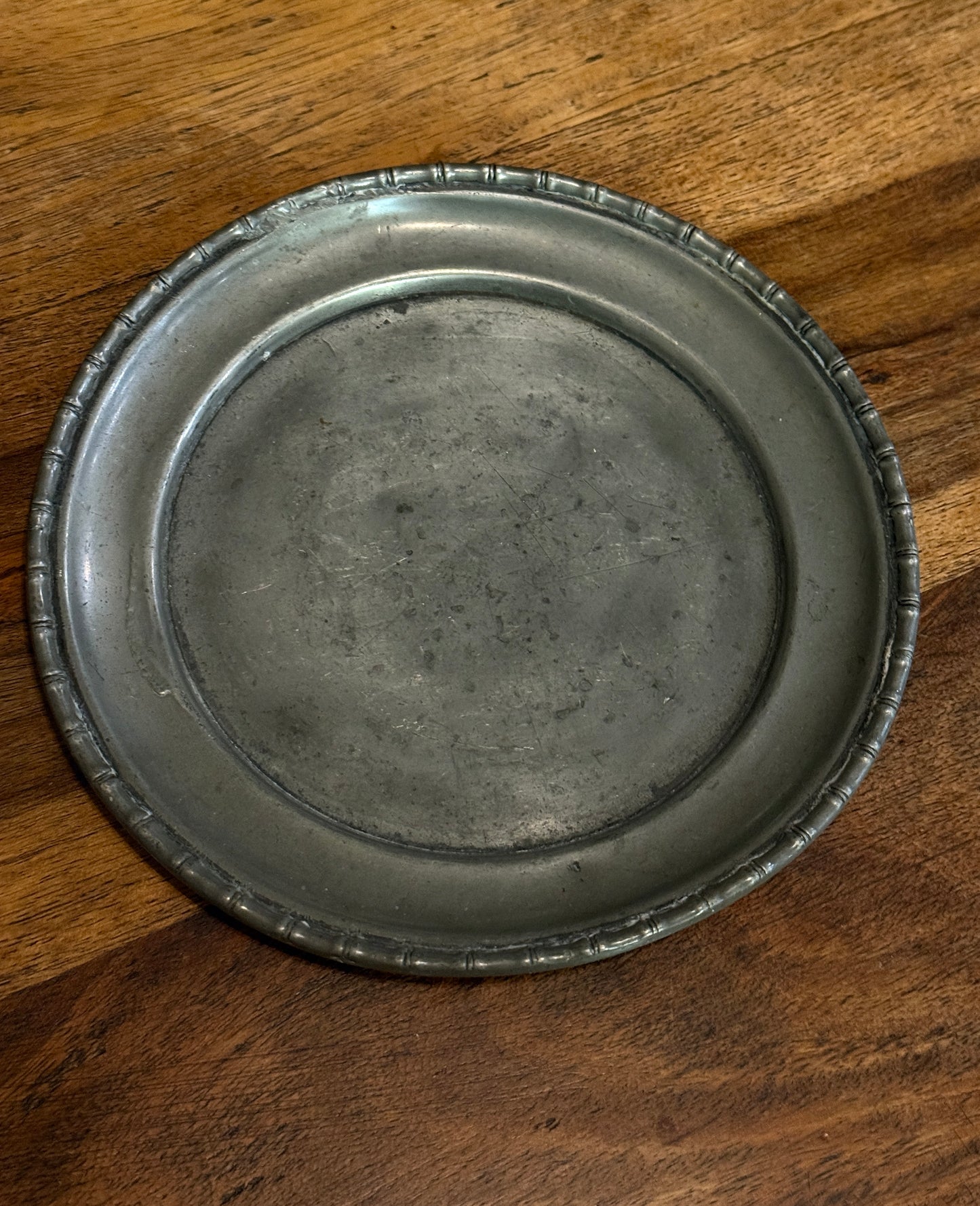 Early 9” Pewter Plate (1780-1820)