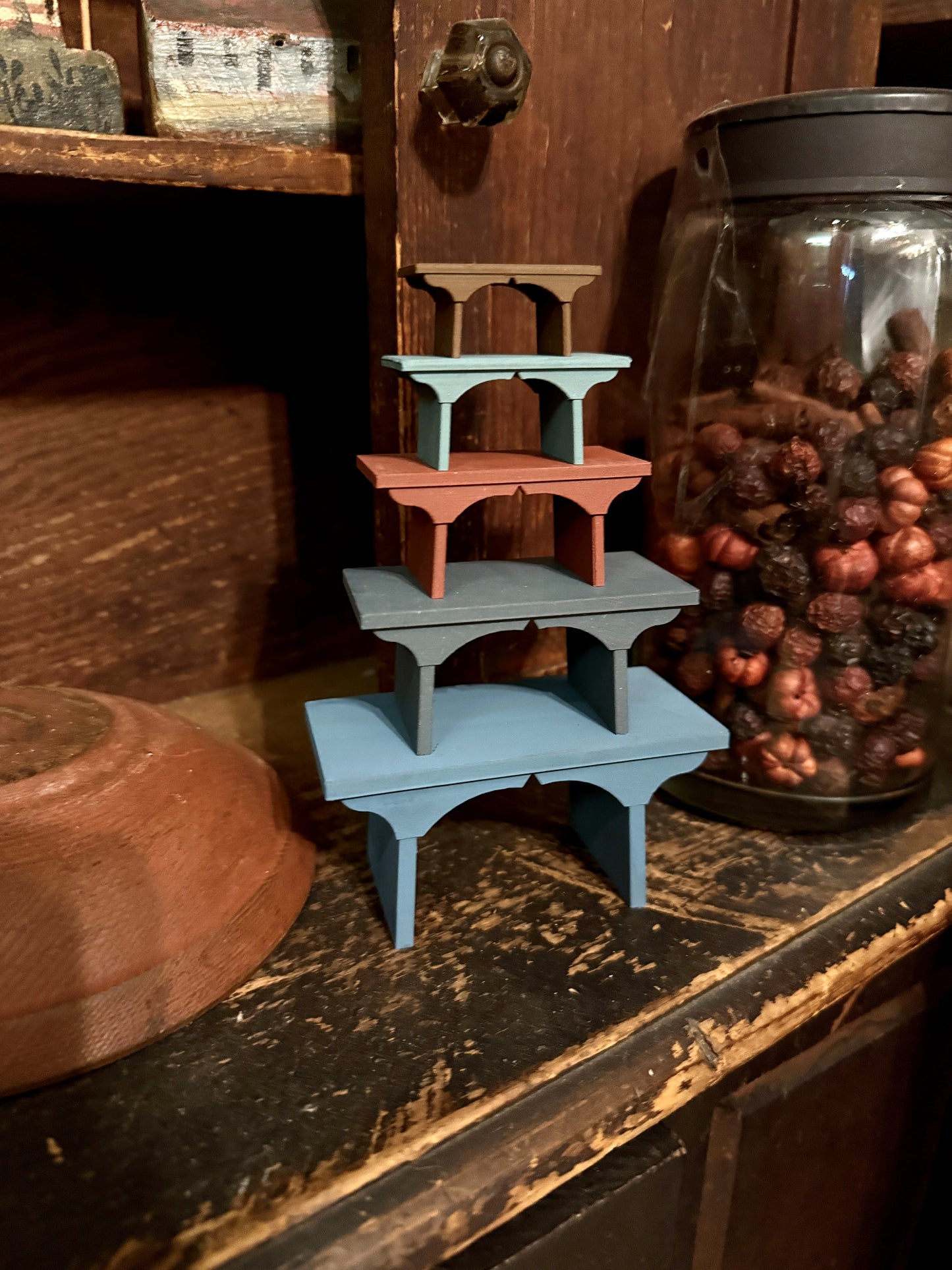 Set of 5 Stacking Cricket Stools (2 Styles Available)
