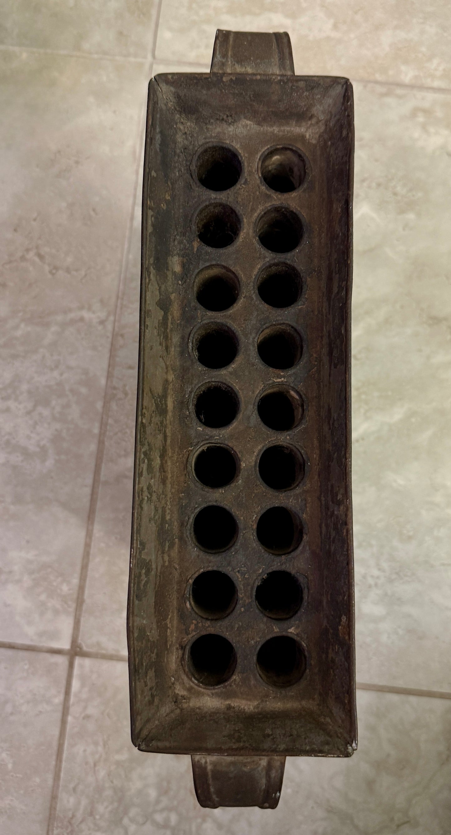 Mid-1800s 18-Tube Tin Candle Mold