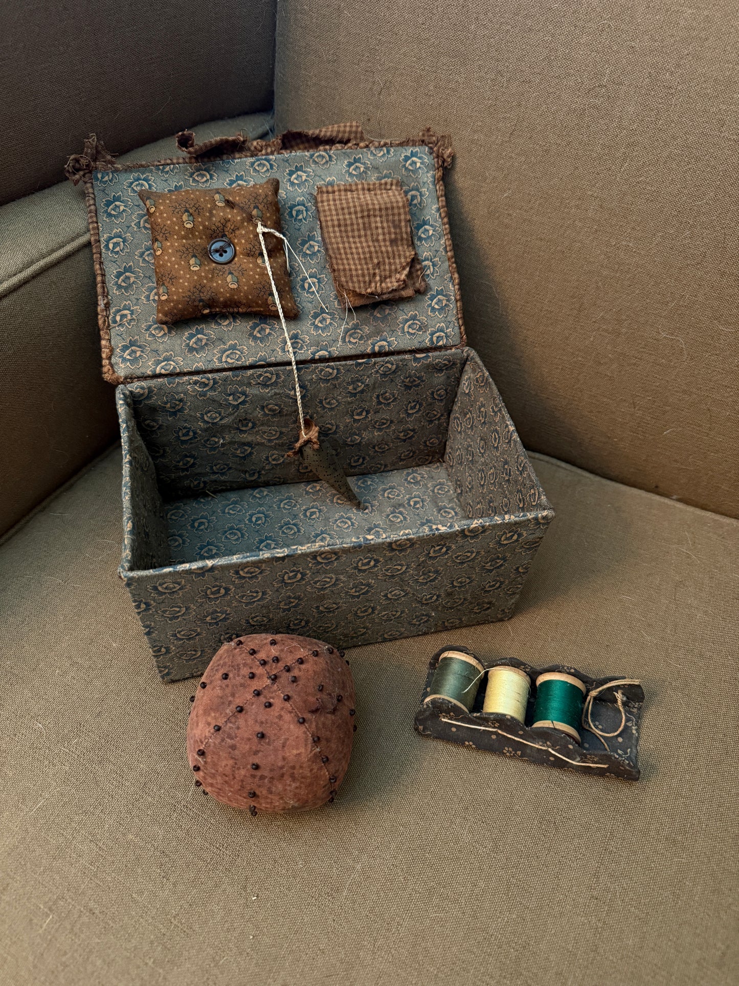 Blue Sewing Box