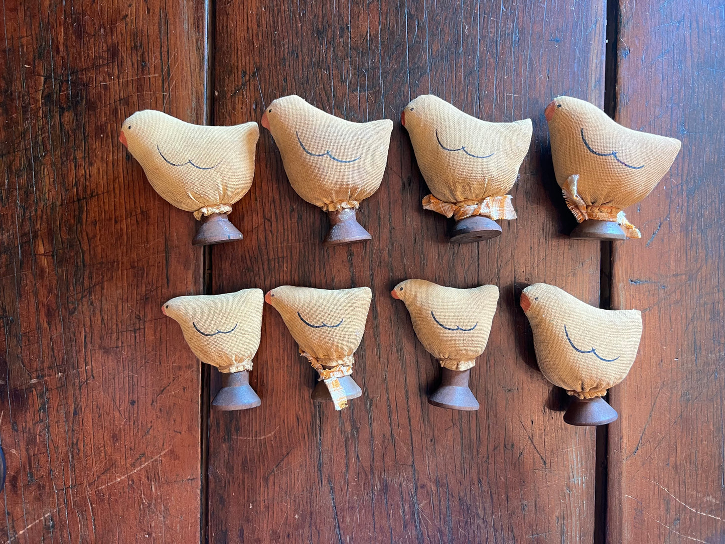 Set of 8 Primitive Chicks