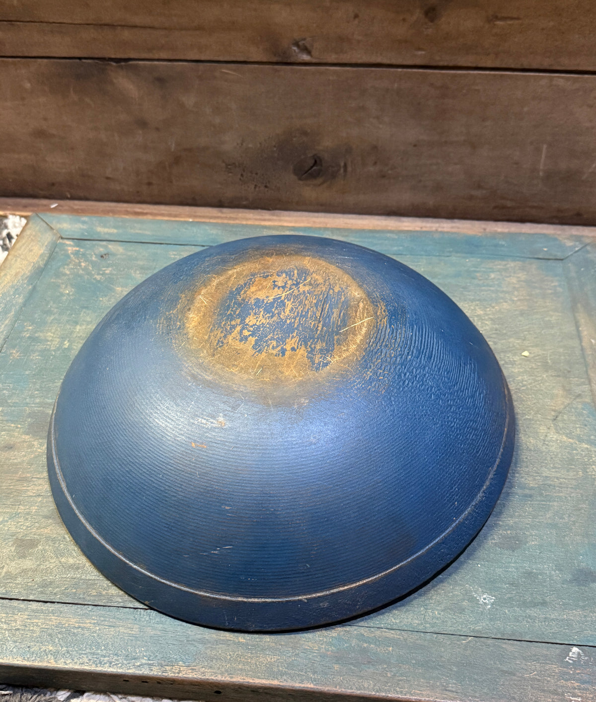 Blue Painted Bowl ~ Old Bowl/New Paint