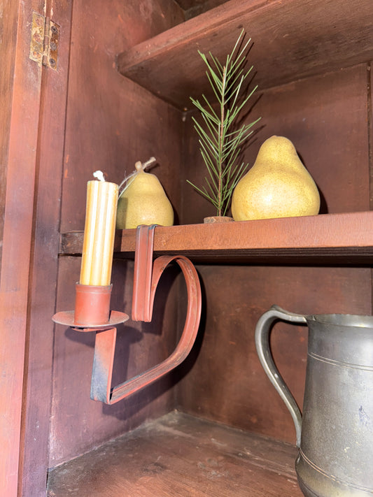 Shelf Mount Tin Candle Holder