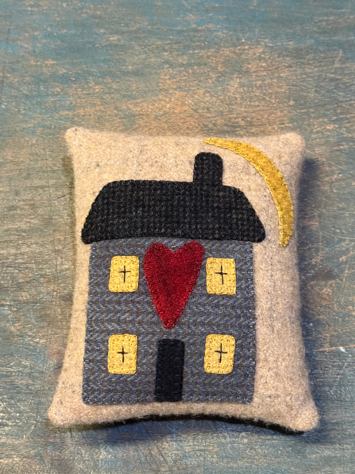 Handmade Saltbox House Pillow Tuck