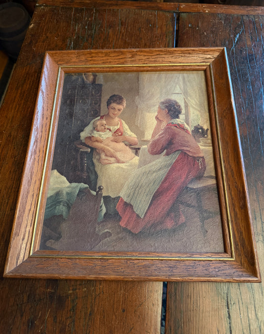 Early Grandmother Mother & Child Framed Portrait