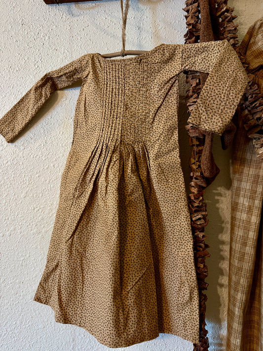 Floral Mustard Reproduction Prairie Dress