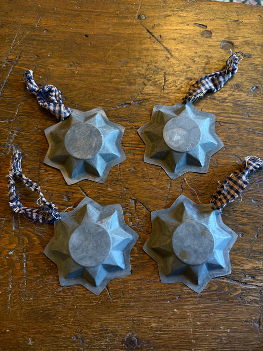 Set of 4 Tart Mold Christmas Ornaments