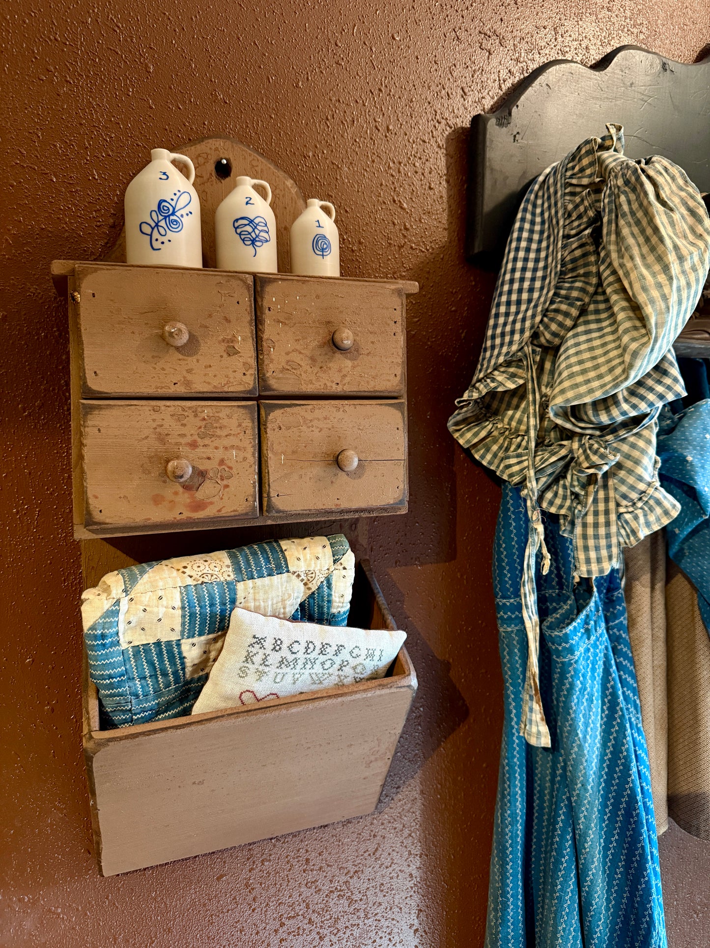 Set of 3 Faux Stoneware Jugs (New Design)