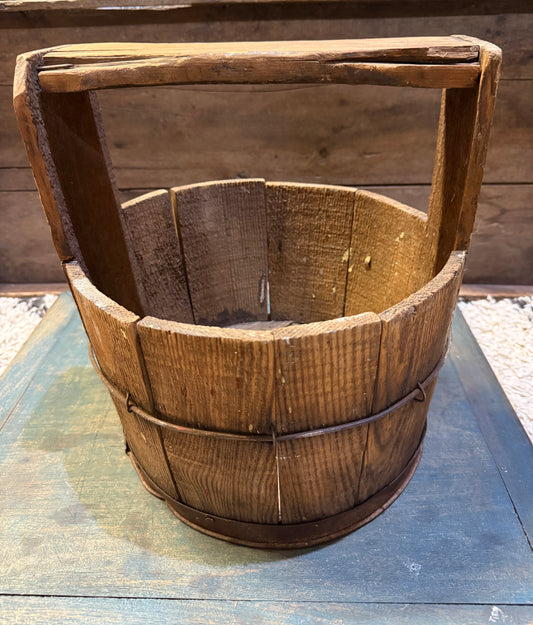 Early Make-Do Nail Keg Bucket ~ Youngstown, Ohio