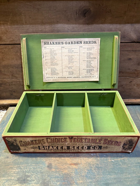 Shaker Seed Co. Advertising Reproduction Seed Box